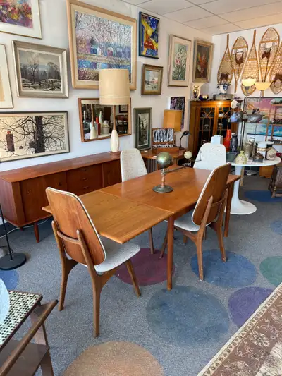 Mid-century modern teak furniture Chairs tables lounge, View more