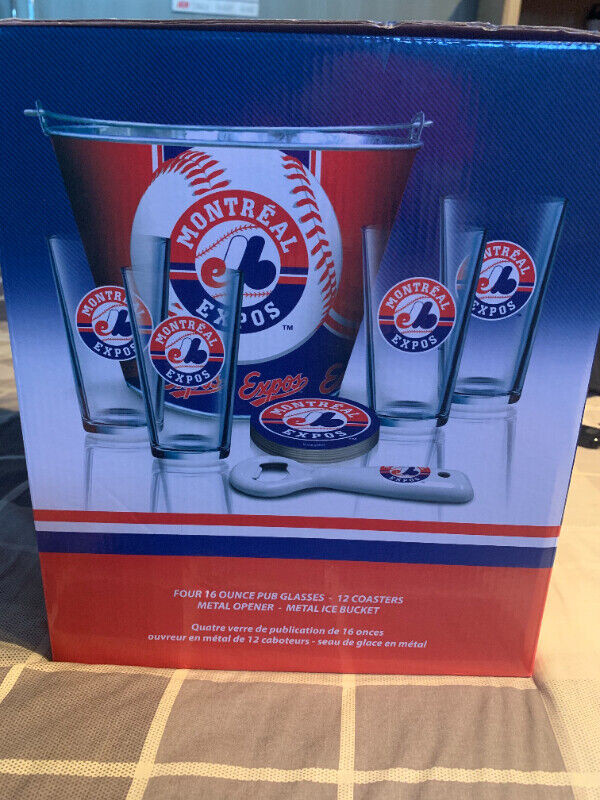 MLB Montreal Expos Set Biere Bucket Verre Baseball Ete Sport Bud dans Art et objets de collection  à Laval/Rive Nord - Image 2