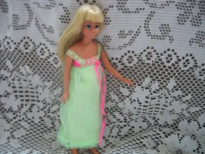 1971 SKIPPER DOLL "LULLABY LIME" PEIGNOIR NIGHTIE #3473, View more