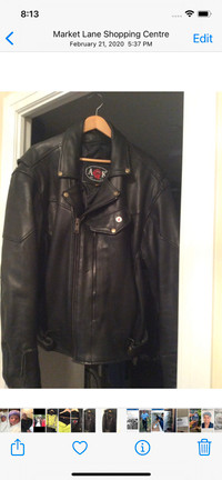 Leather bike jacket 