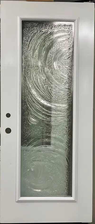 1451PSM Porte d’acier 34″D Blanche Verre texturé ondulé 21×65, View more