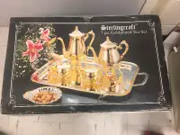 7 piece goldplated tea set SterlingCraft