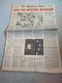 July 14, 1969 Windsor Star, Reds fire mystery Moon Ship.