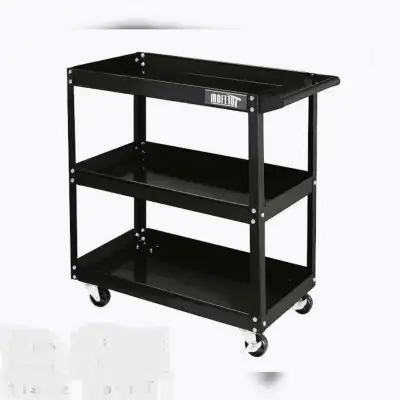 Three-Shelf Rolling Workshop Cart 30x16, View more