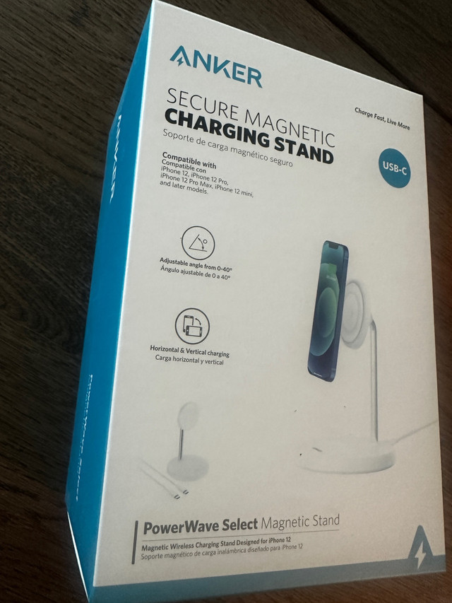 Anker powerwave magnetic wireless charging  stand  in Cell Phone Accessories in Markham / York Region
