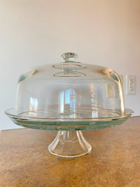 Cloche à gâteaux en verre, haute qualité. 3 en 1. Bol