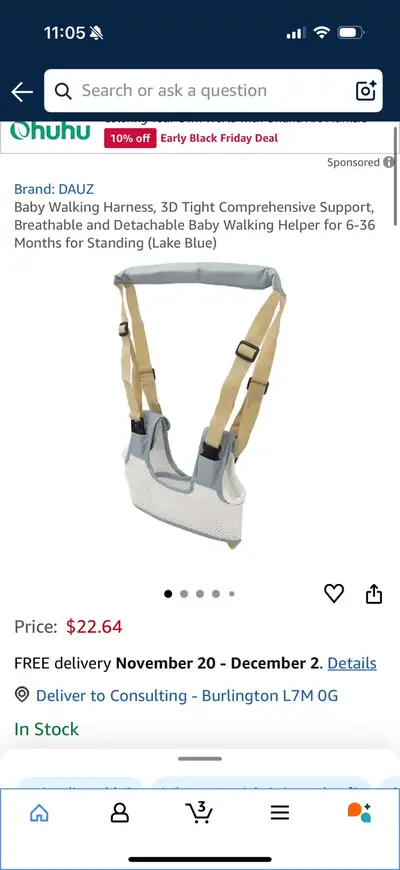 Baby Walking Harness, 3D Tight Comprehensive Support, gift, View more