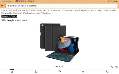 Keyboard Case for iPad 9th/8th/7th Generation 10.2 Inch, etc, View more