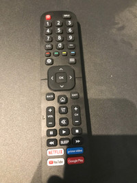 Hisense remote control. Used on 55 in 55A68G model.