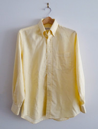 15.5 Medium Hardy Amies yellow men’s dress shirt.