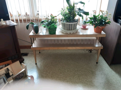 Vintage,retro,coffee,living room tables, laminate, wood,brass!, View more