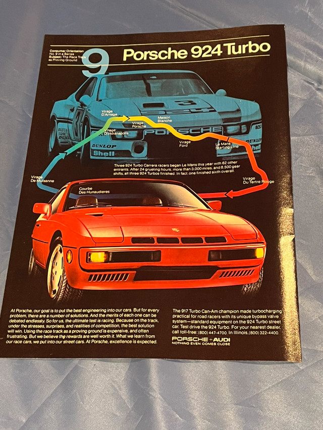 1981 Porsche 924 Turbo Original Ad in Arts & Collectibles in Calgary