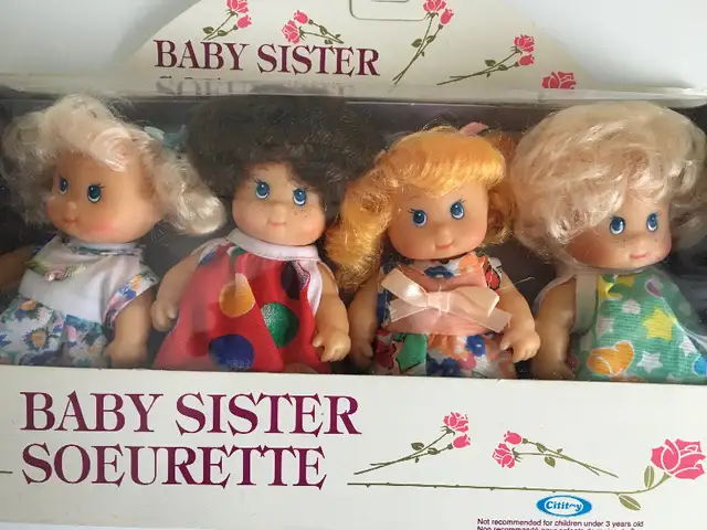 1990 Vtg Baby Sister Mini 4.5" Doll Lot 4 Total - Cititoy New in Toys & Games in Kitchener / Waterloo - Image 4