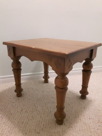 Elegant Solid Pine End Table