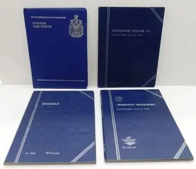 4 OLDER COIN BOOKS - EACH $9, View more