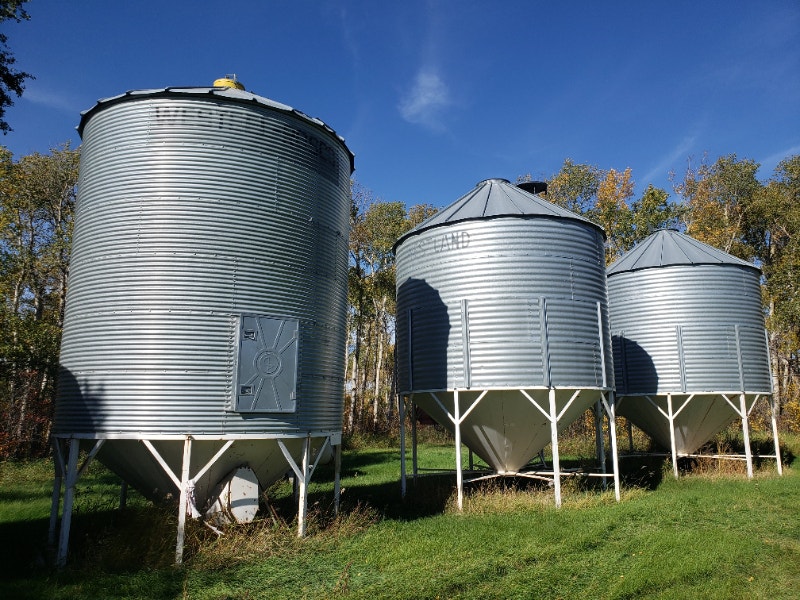 Grain Bins for Sale 2000 bushel on hopper bottoms 3 left Farming