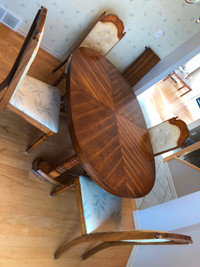 I deliver!  Oval Dining Wooden Table with 4 Chairs