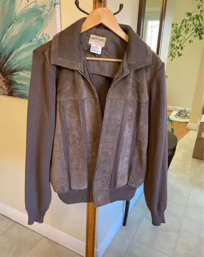 Vintage Grenadier Leather Knit Jacket, View more