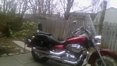 Motorcycle is in excellent shape. Has saddlebags, backrest, windshield, crash bars. No test rides. A...