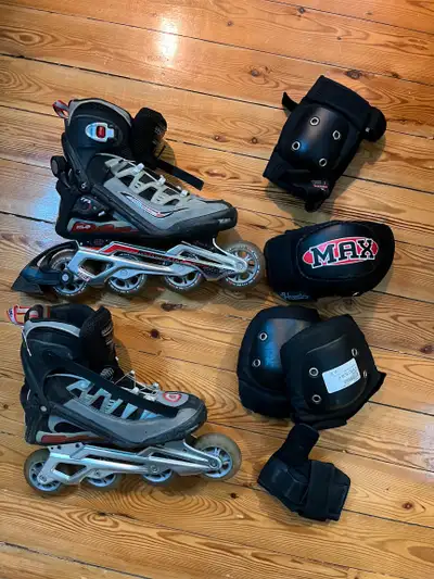 Rollerblades – US 13 / EU 49 (Great Condition) + Pads & Helmet – Ready for Summer Fun! Men’s Rollerb...