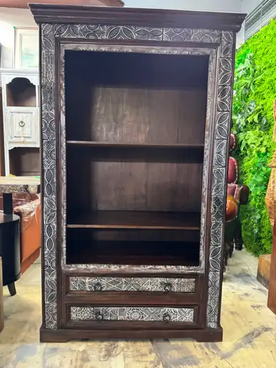 Bibliothèque acacia, étagère Inde, vaisselier, meuble rangement, View more