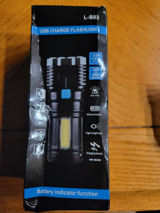 Brand new usb chargeable flashlight in Outdoor Lighting in Calgary