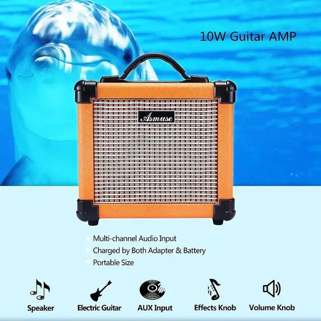 New Asmuse 10W Portable Electric Guitar Amplifier Speaker Combo in Amps & Pedals in Markham / York Region - Image 9