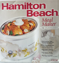 Brand New Hamilton Beach Meal Maker 5 Quart Slow Cooker (33150)