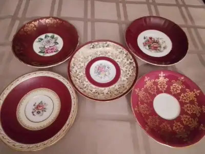 ORPHAN SAUCERS - FINE BONE CHINA - ROYAL ALBERT,  ENGLAND, View more