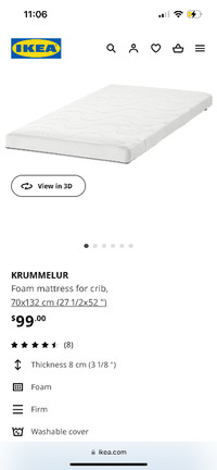 IKEA “Krummelur” Crib Mattress