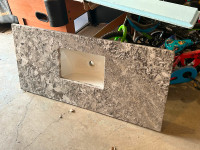 Granite countertop with under mount sink