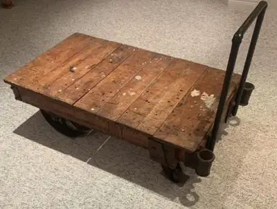 Antique Furniture Factory Cart Coffee Table John Watson Mfg Co, View more
