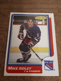 1986-87 O-Pee-Chee Hockey Mike Ridley Rookie Card #66