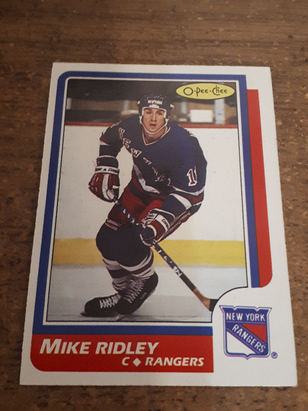 1986-87 O-Pee-Chee Hockey Mike Ridley Rookie Card #66 in Arts & Collectibles in Chatham-Kent