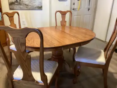Solid Wood Dining Table and Chairs, View more