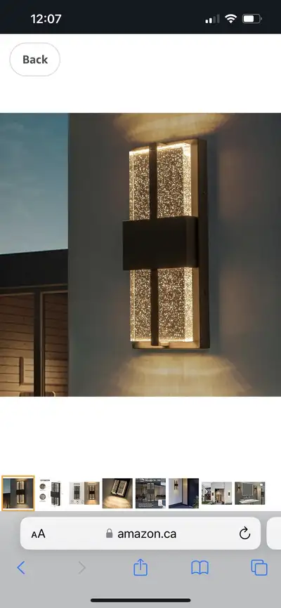 OUPAVOCS Outdoor Wall Lights LED, 15” Black Exterior Porch Light, View more