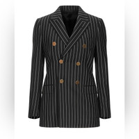 CELINE authentic tennis-striped wool jacket