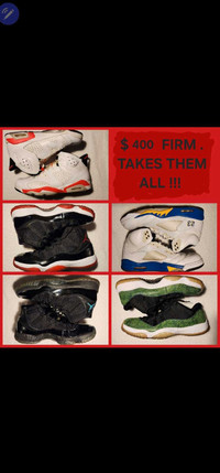 Michael jordan  $400 FIRM !! takes them all. Size 11