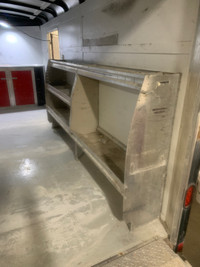 Aluminum shelving for tool trailer