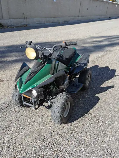 Kids atv, runs and drive good. Pros, Fresh battery Brakes serviced Electric start Runs great Cons, A...