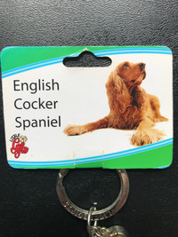 New, “English Cocker Spaniel” 3D Metal Dog Keychain