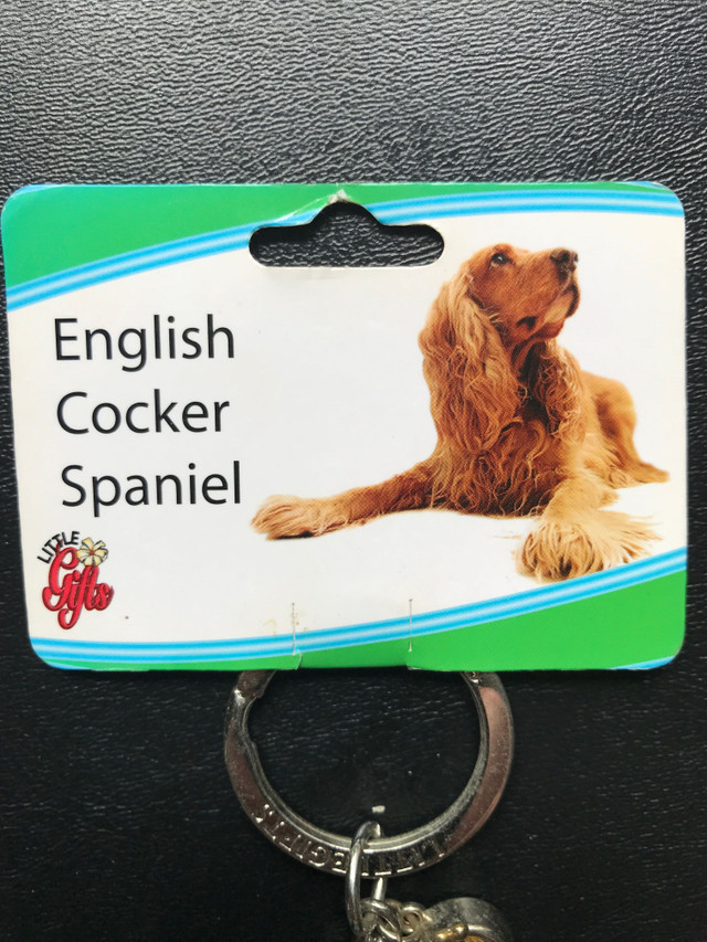 New, “English Cocker Spaniel” 3D Metal Dog Keychain in Arts & Collectibles in Bedford