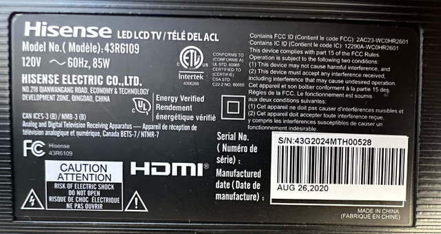Hisense 43in 4K UHD Roku Smart TV in TVs in London - Image 2