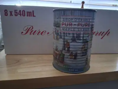 Sirop d'érable 2025 Foncée Fait à Lenoxville Fait de façon artisanale , chauffé au bois 8 cannes x 5...