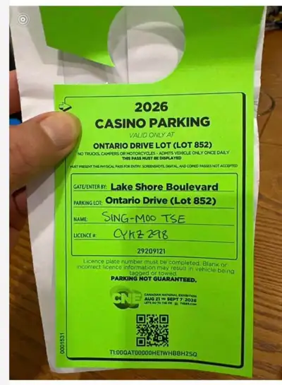 CNE PARKING PASS 2026 AUG 2 - SEPT 30 PSA CGC FIRM, View more