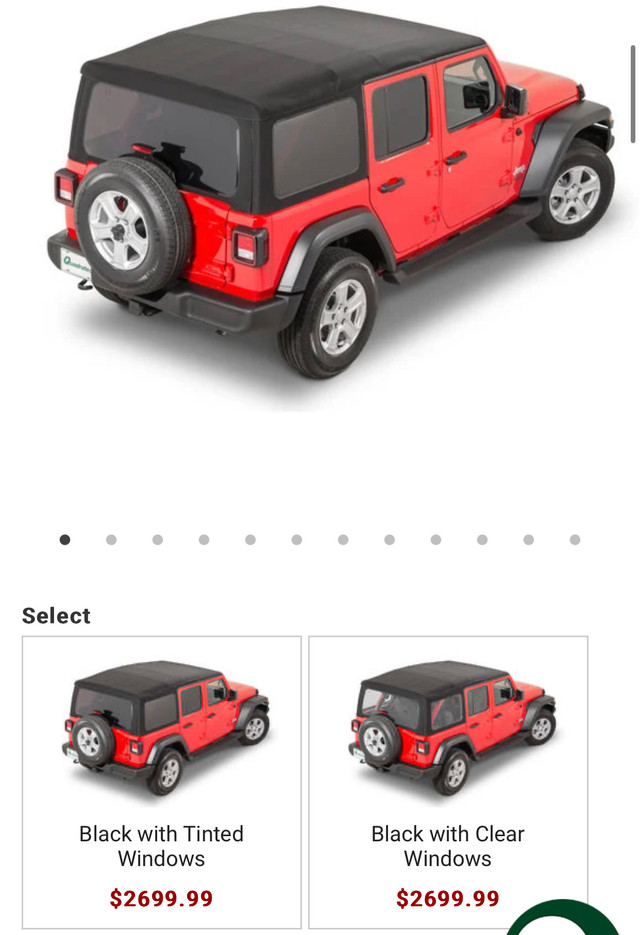 Jeep Soft Top 2021 JL Wrangler, 4dr in Auto Body Parts in City of Halifax - Image 3
