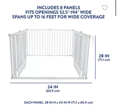 Top Paw 2-in-1 Pet Gate and Play Pen, View more