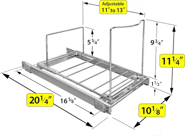 Lynk Professional Roll Out Bin Holder - 10.1 inch x 20.02 inch in Storage & Organization in City of Toronto - Image 7