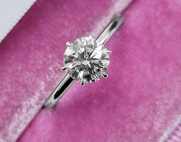 1 Carat Lab Grown Round Brilliant Diamond Engagement Ring,E-VS1