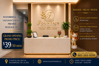 Best New Massage Spa Woodbridge Vaughan - Fountain Wellness Spa, View more